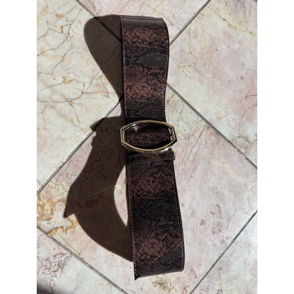 wide Snakeskin print belt